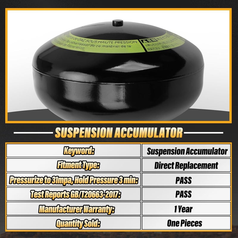 Fexhull Front Suspension Accumulator Fit For Land Cruiser 1999-2007 | Fit For LX470 1998-2007, OE 49141-60010 4914160010 - Image 2